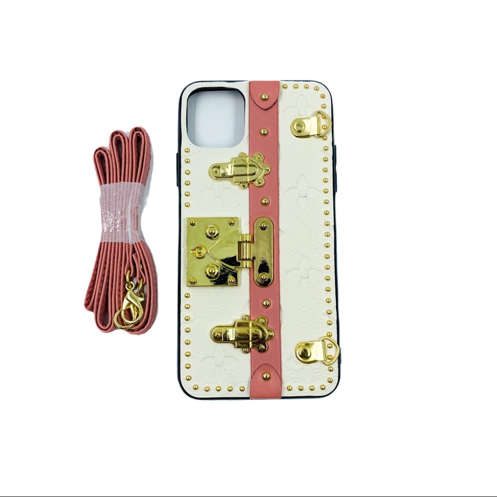 iPhone Crossbody Purse Case + Kickstand - Pink